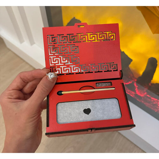 Magic burning box engagement ring